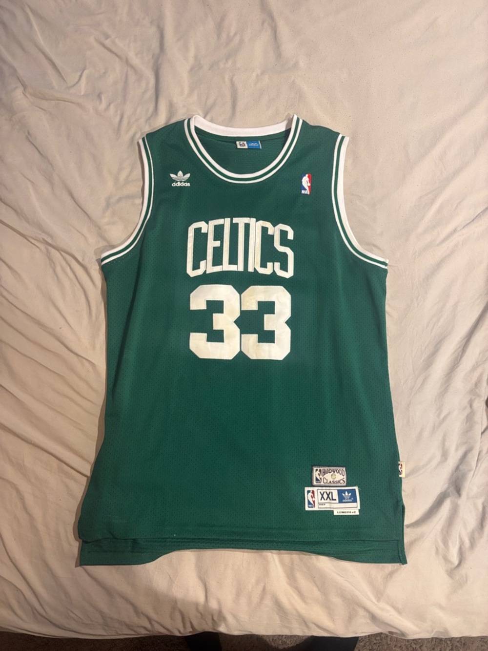 adidas Green Boston Celtics #33 Basketball Jersey